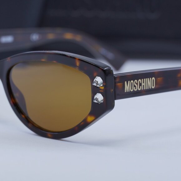 Moschino MOS109/S 0086 70 Cat Eye Sunglasses - Havana/Brown main image 8